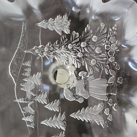 Mikasa Crystal - Christmas Bon Bon Dish, vintage - Picture 4 of 8